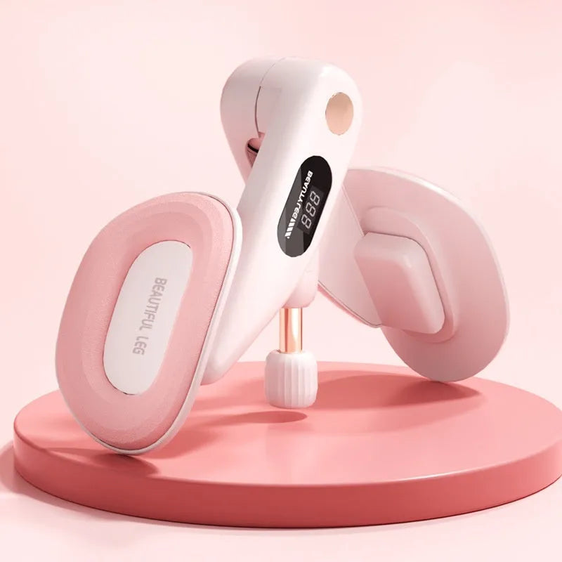 Pelvic floor muscle counting trainer device in gray colour with digital display