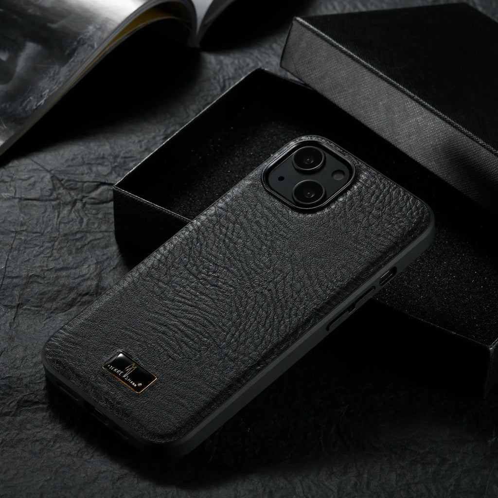 Black PU leather all-inclusive phone case for Samsung Galaxy S21 S22 S23 S24 Note20 Ultra Plus