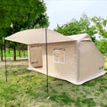 Inflatable camping tent with air column poles, double layer, 3-4 person, Oxford cloth or cotton