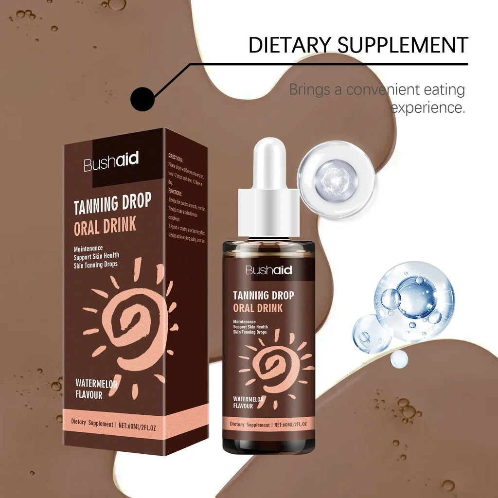 60ml sun tanning essence tube in a compact body care kit box.
