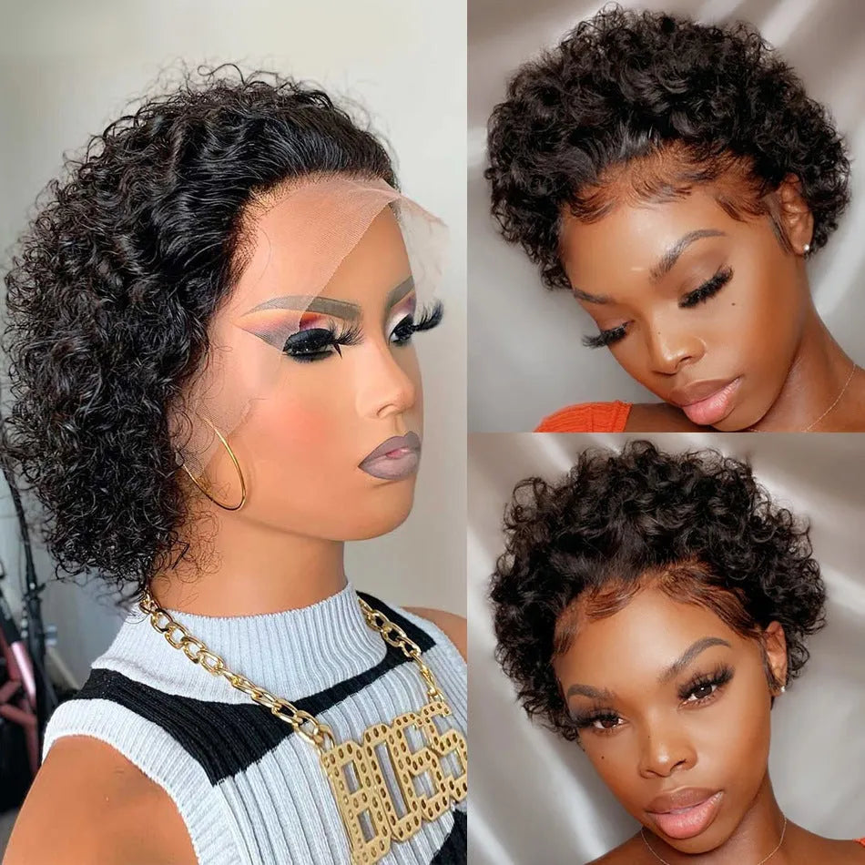 Black human hair wig with a 13x1 pre-plucked lace front, shown in a natural, straight style for daily wear.