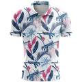 3D printed pattern short sleeve sports top in loose fit, shown in a colour-matching design.