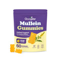 Container of mullein herbal supplement gummies with verbena officinalis leaf extract, 60 count