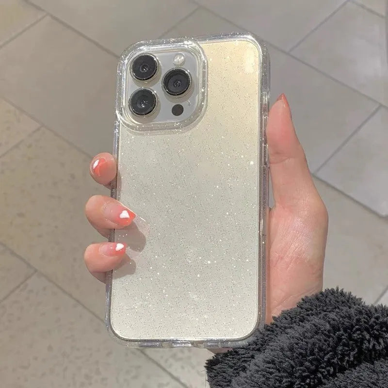 Acrylic thin mobile phone case back cover for iPhone, fine flash colour option, plastic moulding construction