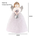 Gold and light grey non-woven fabric angel doll ornaments measuring 26x15cm