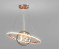 Iron LED pendant lamp in black, gold or rose gold, 37cm 48cm 60cm, for bedroom or living room ceiling