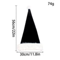 European-style plush polyester Christmas hat in red and black colour option