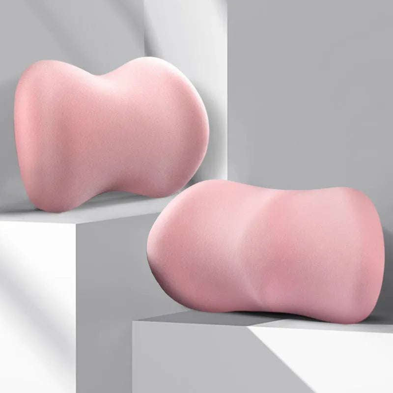 Car seat headrest pillow and lumbar support pillow set in five colour options