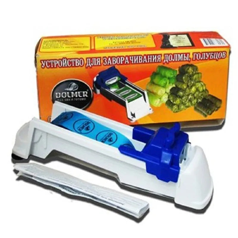 Blue vegetable meat roller 36x10x8cm manual kitchen gadget for making vegetable and meat rolls