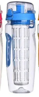 32oz Tritan fruit infuser water bottle with fruit cup and leakproof design