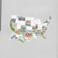 Travel sticker set for car decoration with world map background and lettering elements
