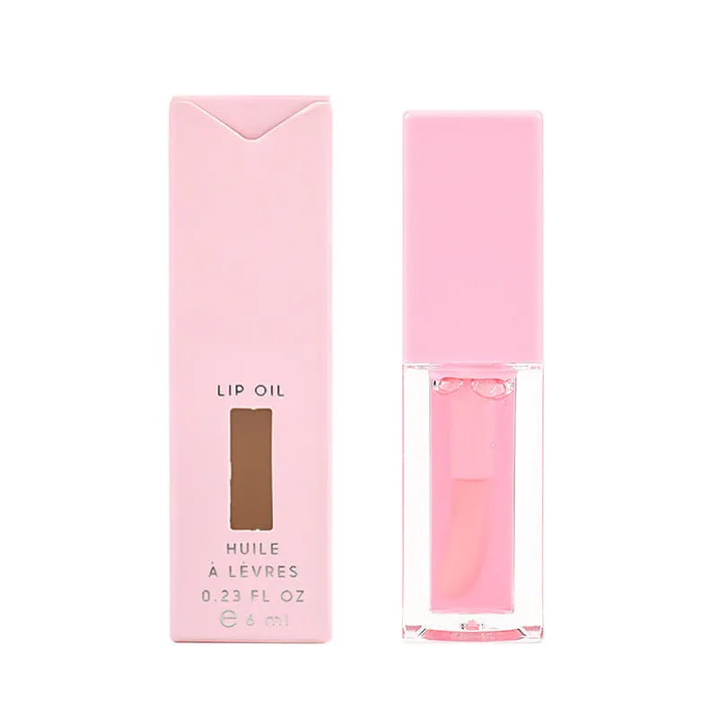 Women's simple natural transparent lip gloss set with six 6ML flavour tubes