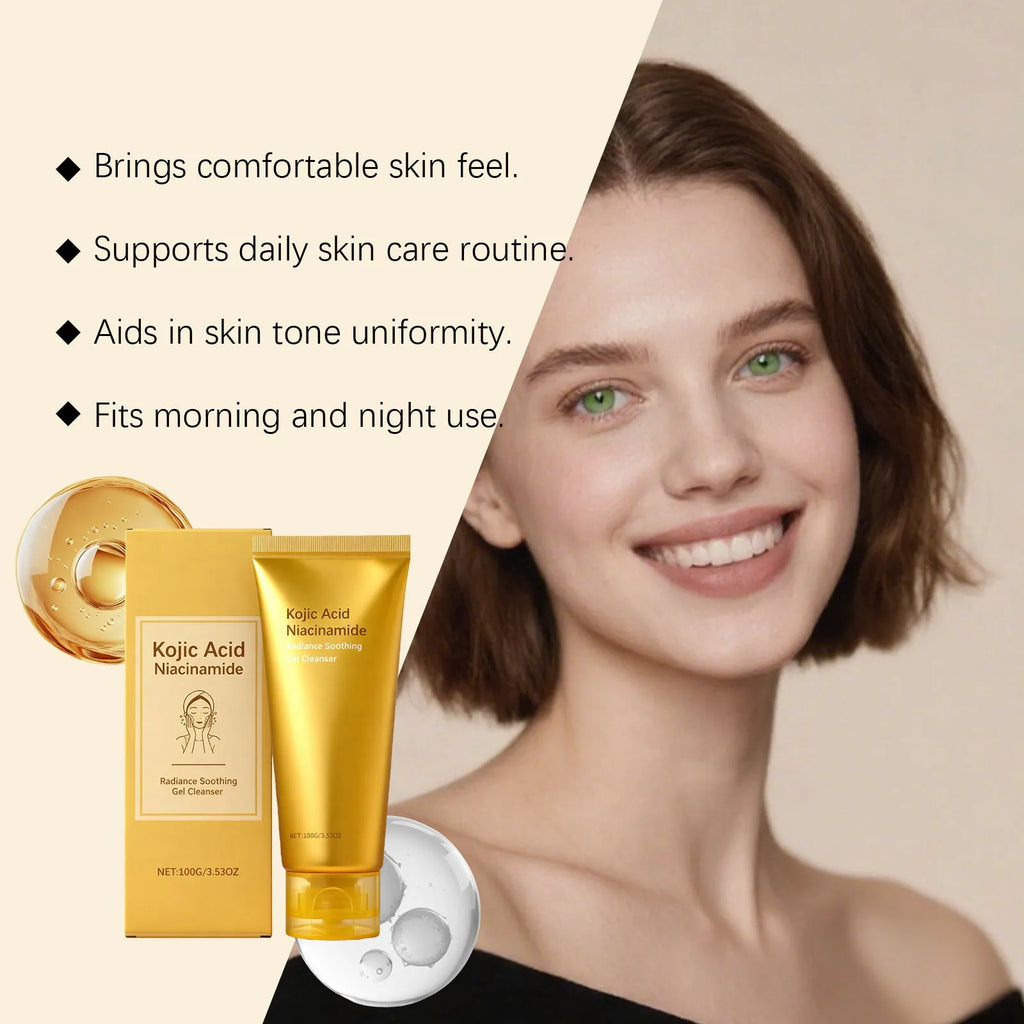100g nourishing hydrating cleansing gel tube, 4.6 x 14.7cm packing, refreshing face wash for general use