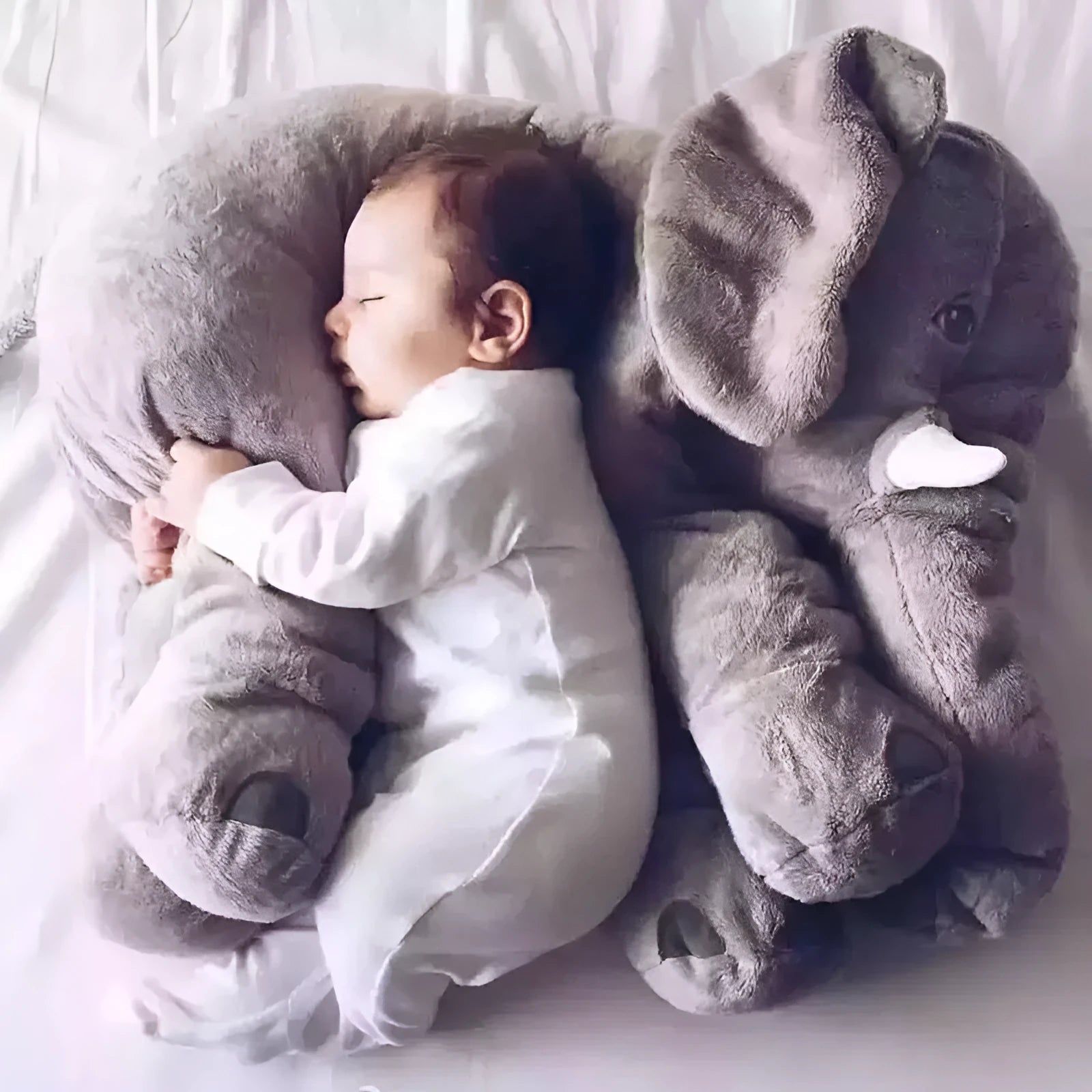 Plush elephant pillow case for children's bedding in multiple colours and sizes