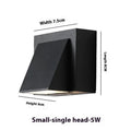 Waterproof LED wall lamp with glass lampshade, 80x80x60mm, 220V, European style