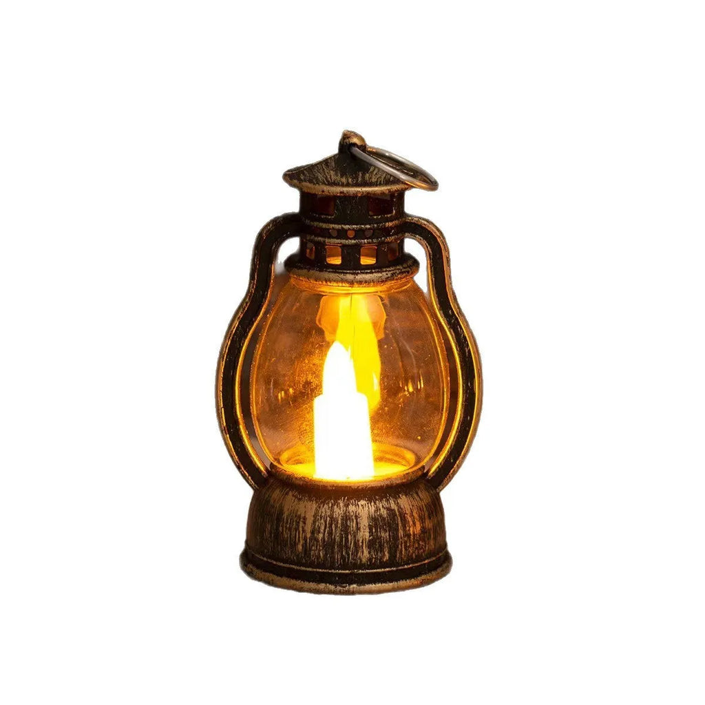Electronic candle PP mini lantern in black bronze white for barn bar hotel decor