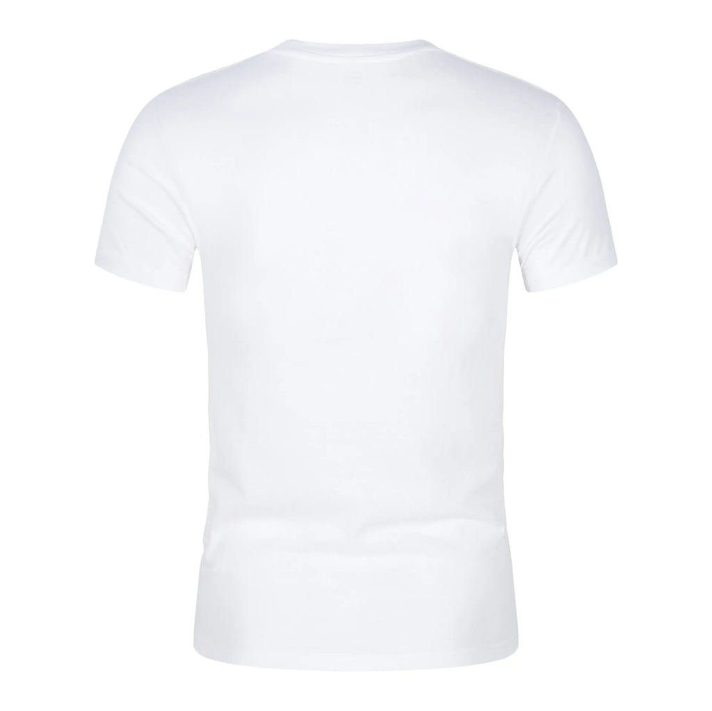 Men's solid colour CVC cotton short-sleeved t-shirt with round neckline