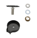Black automatic stainless steel glass washer with copper head on ABS base and hose.