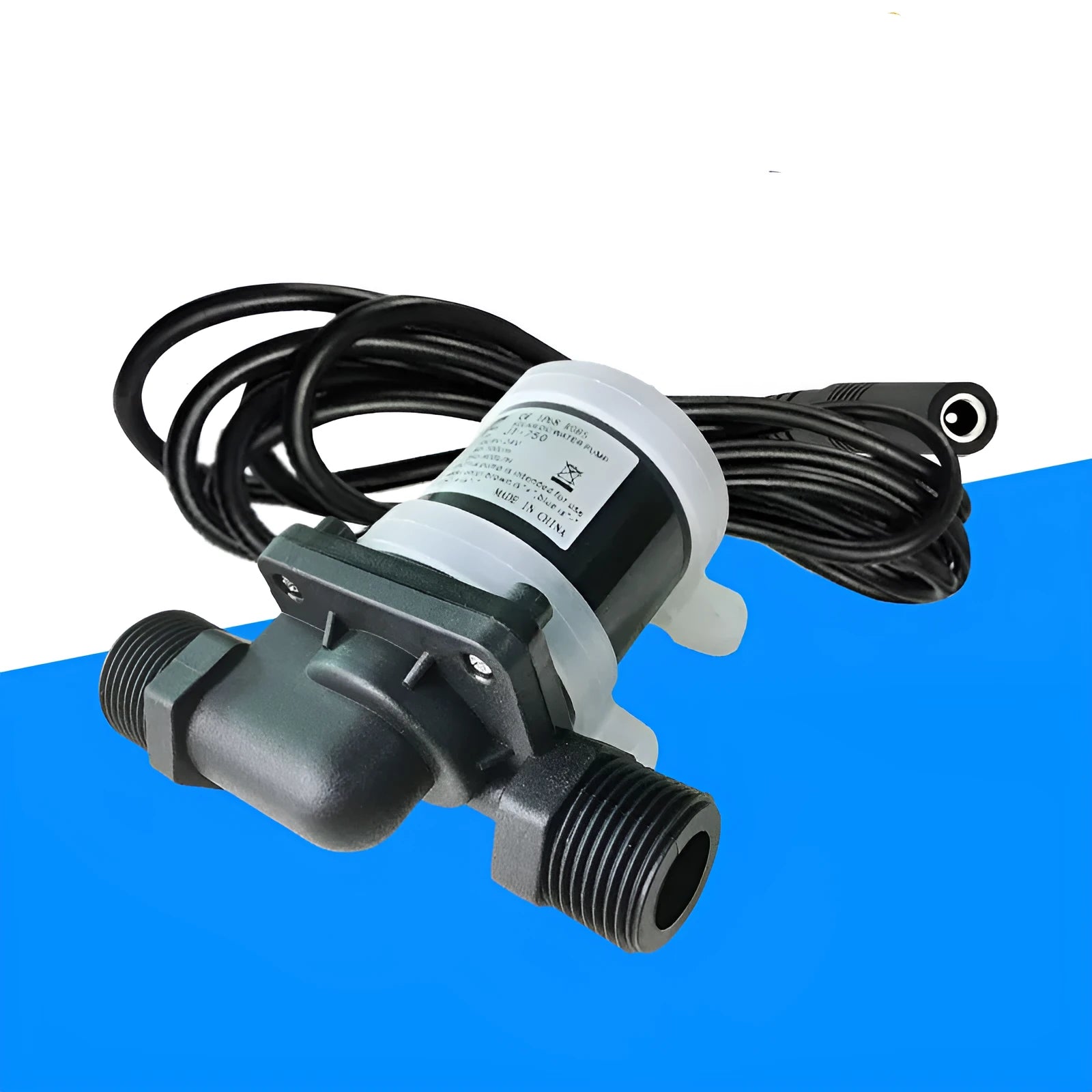 JT-750 horizontal DC water pump with brass threaded fittings for solar heating systems