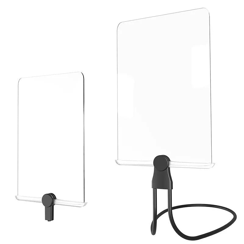 Large screen ultra-thin magnifying glass 5x with 240x170mm acrylic lens on desk showing magnified text