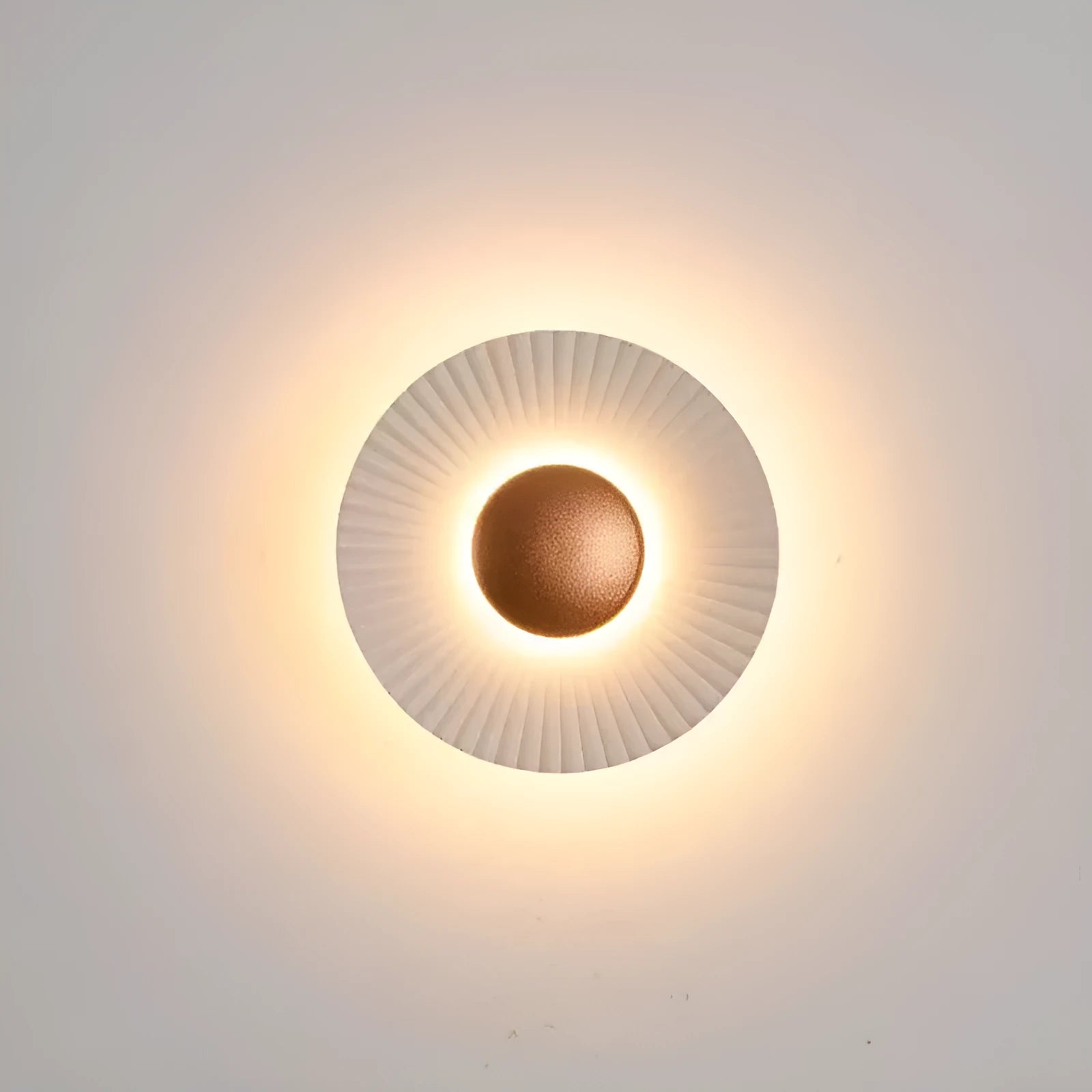 Round aluminium wall lamp with LED light in a choice of six colour finishes.