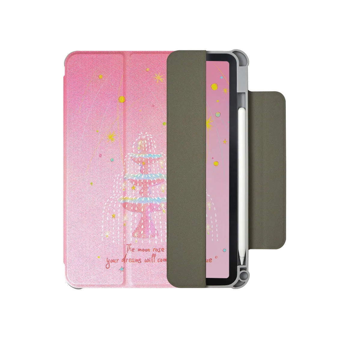 Magnetic suction flat plate shell for iPad Air 4 and iPad Air 5 10.9 inch, imitation leather, double-sided clip.