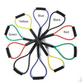 Latex elastic resistance band for boxing speed training, ten colour options from 15 to 35 lbs