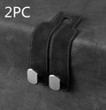 Multifunctional suede car seat back double hook in black with two hanging points for bags and accessories