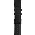 Top layer cowhide leather strap with oil wax finish for Apple Watch in black, 38-40mm width