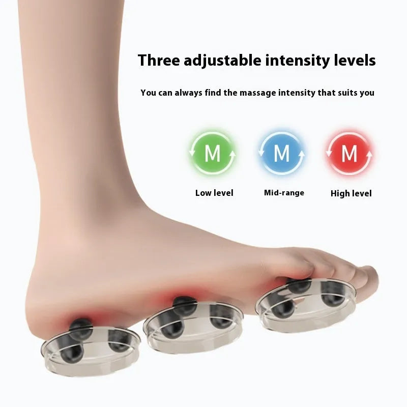 Multifunctional foot massager with infrared physiotherapy in black – includes kneading and reflexology massage functions