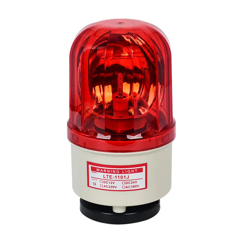 LTE-1101J industrial warning light with rotating red/yellow/green dome and sound alarm