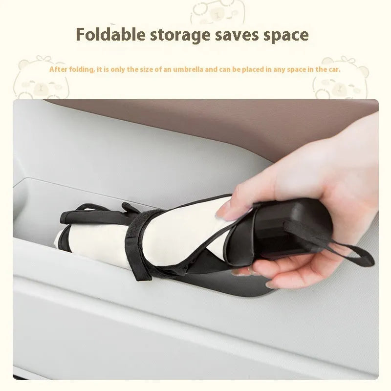 Retractable cartoon car sunshade with dolphin pattern in large size for general vehicles heat insulation