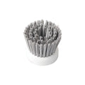 Milk white and mint green kitchen dish brush with soap dispenser and replaceable non-scratch head.