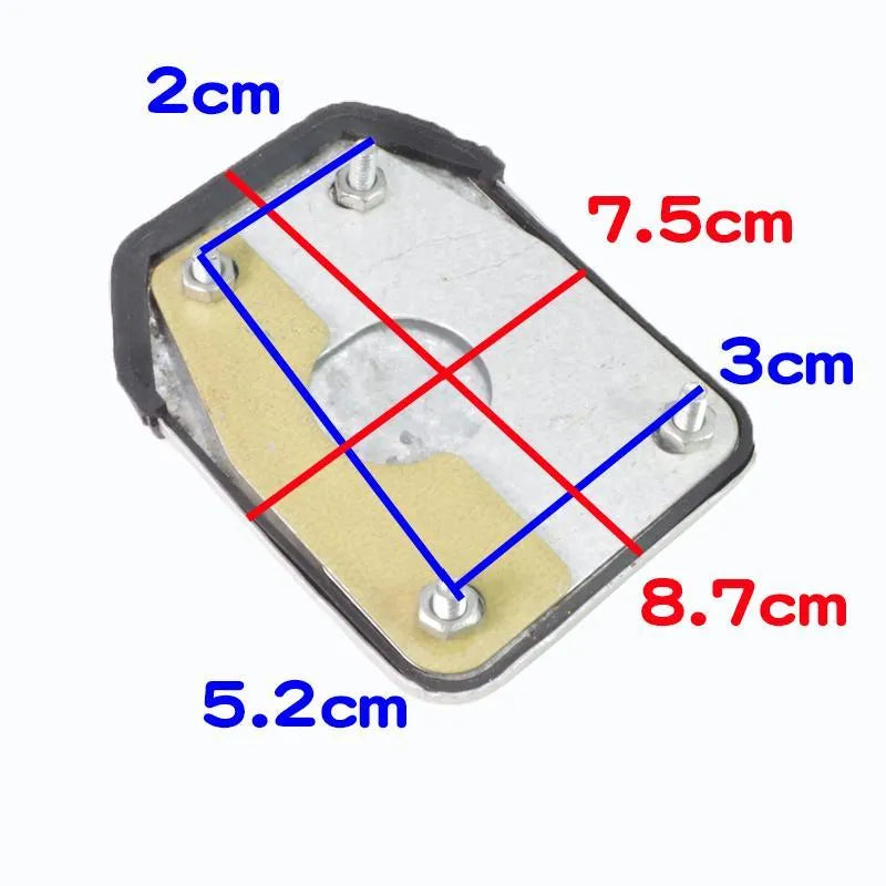 Metal motorcycle brake pedal skid plate for scooter and electric vehicle protection
