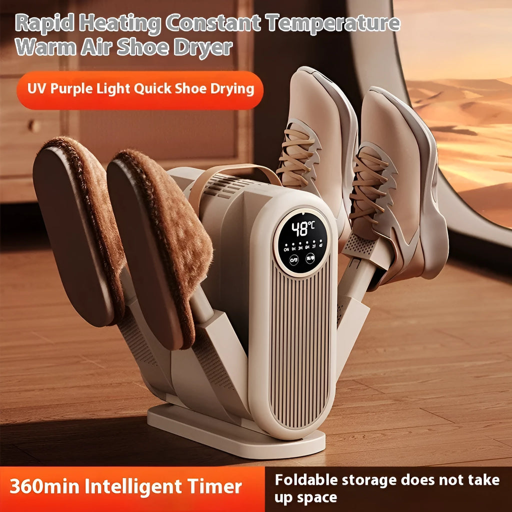 Portable foldable timing quick-drying shoe dryer with 180W power for home and travel use