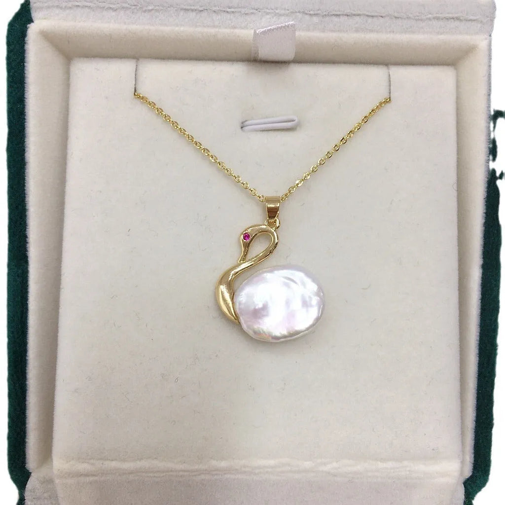 Baroque freshwater pearl necklace with gold finish copper base, 48cm length