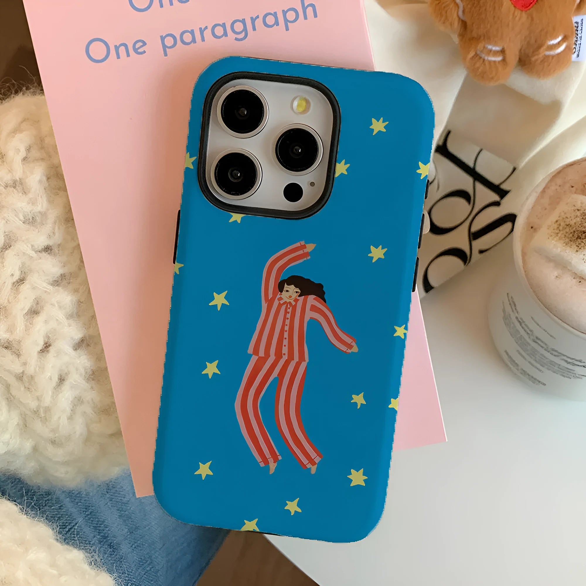 Blue Feilin magnetic phone case with funny cartoon illustration for iPhone models 11 through 16