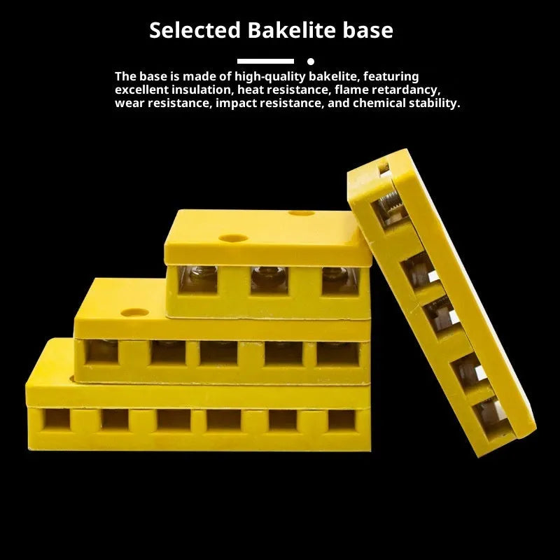 48V electric tricycle junction box terminal block with three columns in plastic bakelite