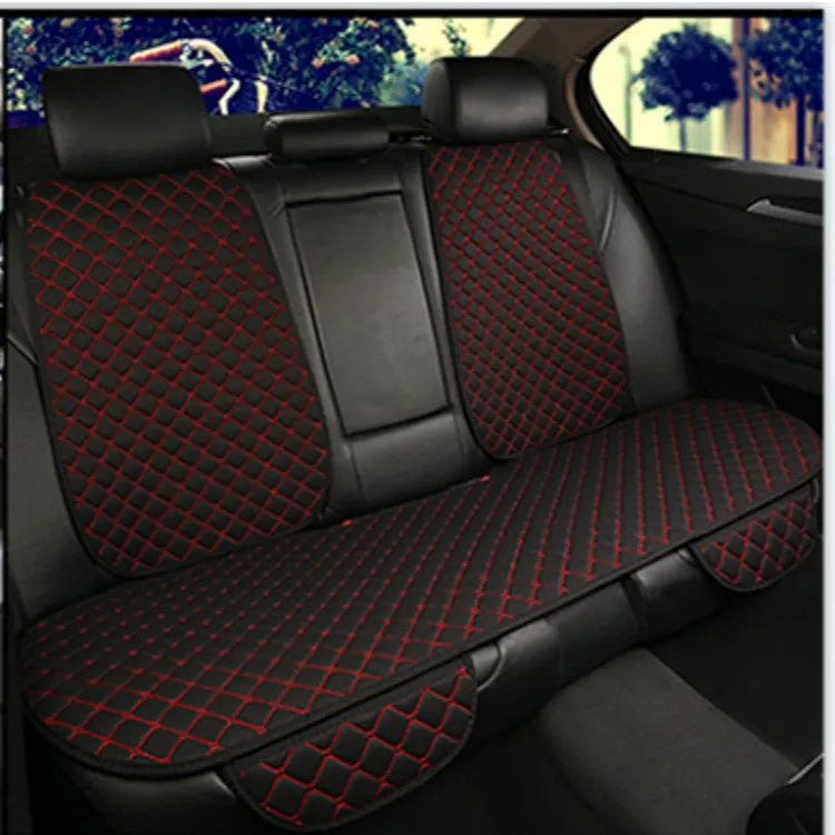 Linen car seat cushion in choice of six colours including cream, coffee, red, gold, black on car seat