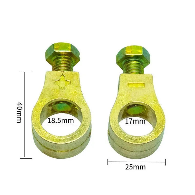 Pure copper car battery clamp with patented connection design