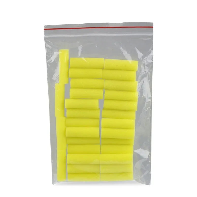 Yellow inorganic glue sponge mop for table tennis racket cleaning, 30-pack