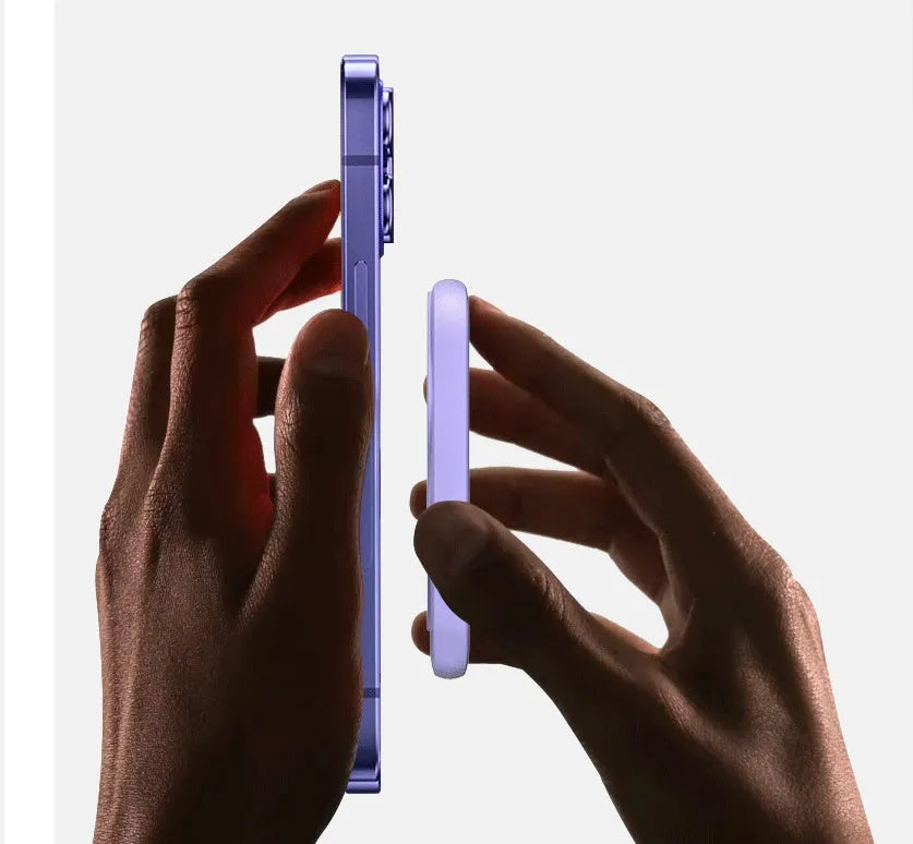 Magnetic wireless power bank, 94x66x13mm plastic shell, 5000mAh or 10000mAh, PD20W, four colours