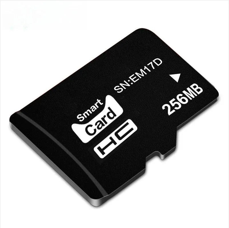 256MB TF memory card with a built-in mini speaker, shown with gift packaging.