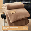 Class A alpaca fleece fibre blanket in camel, white, pink, gray or blue, warm soft no-lint throw for office nap