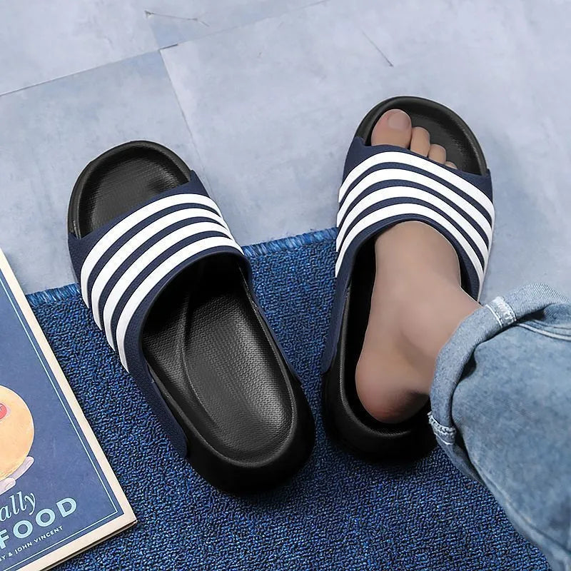 Unisex casual slippers with EVA sole and PVC upper in multiple colour options