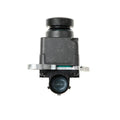 Black plastic rear view reversing camera for Dodge trucks.