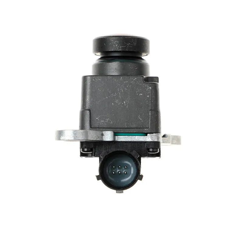 Black plastic rear view reversing camera for Dodge trucks.
