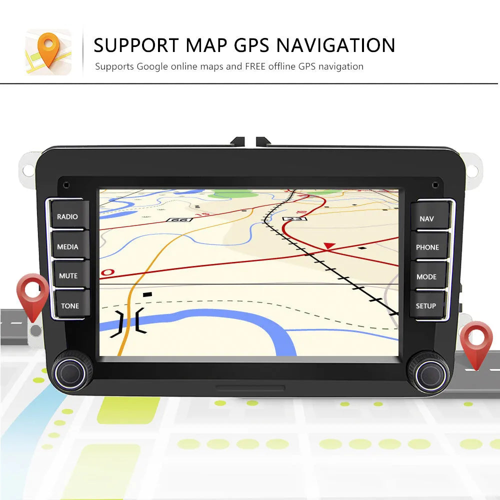 7-inch universal Volkswagen Android car stereo touchscreen head unit display
