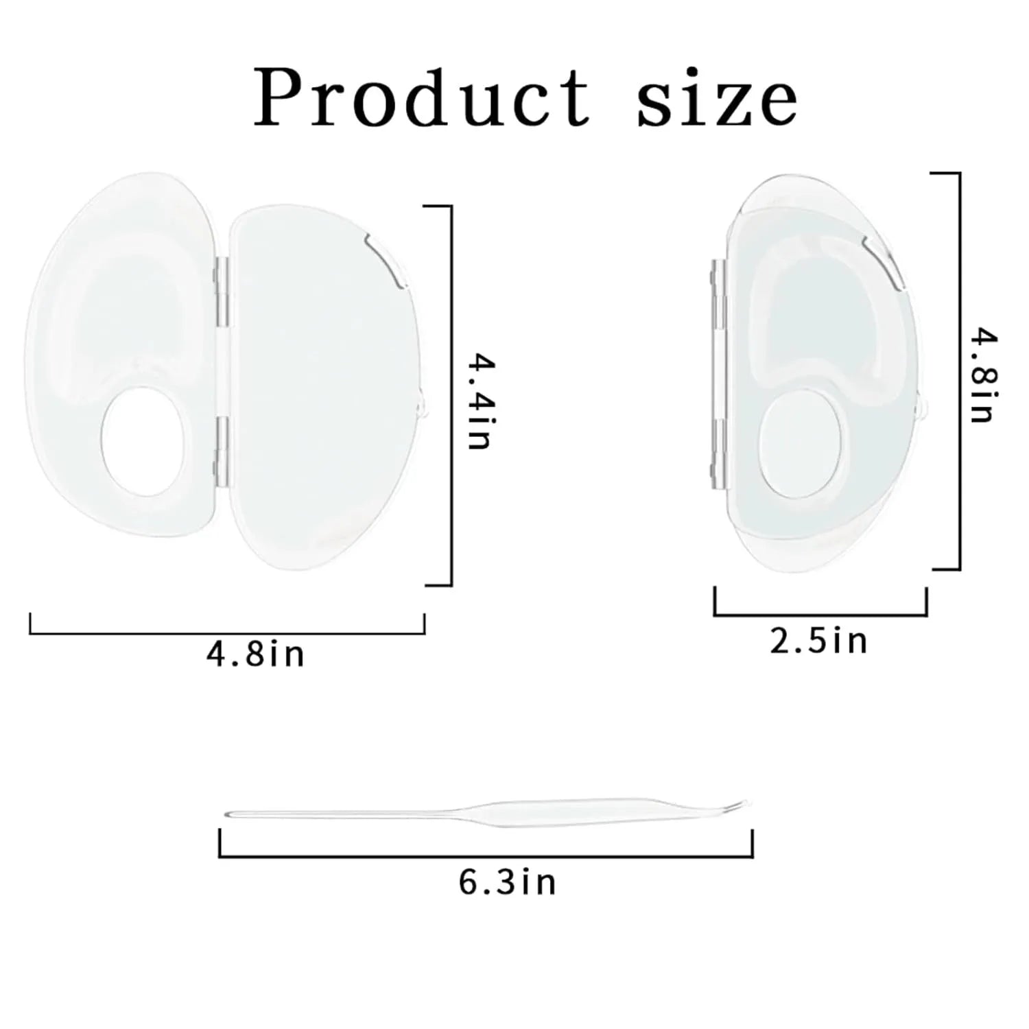 Transparent acrylic makeup mixing palette with colour test areas and storage grooves