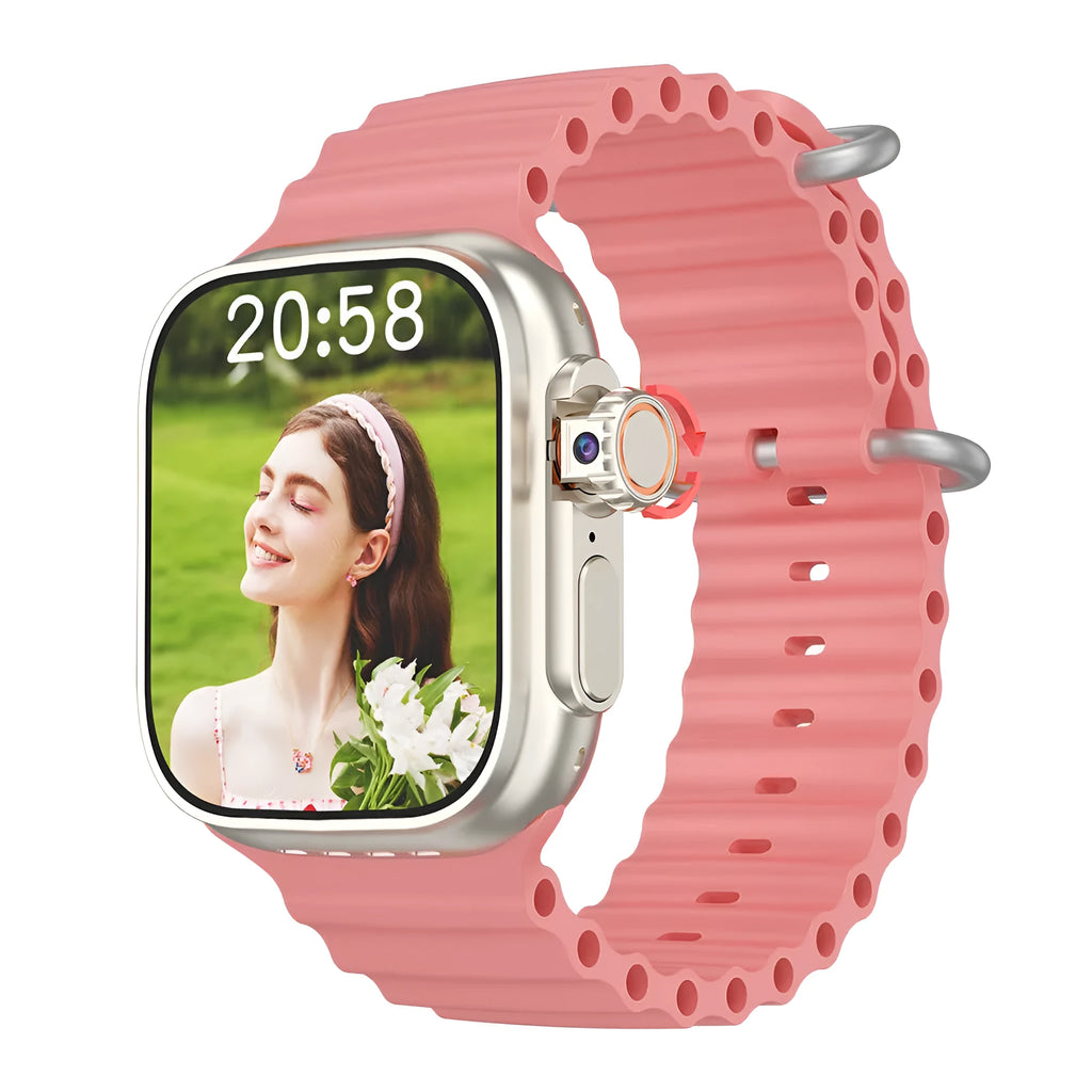 Electronic smart watch with TFT screen in gold, silver, black, and pink colours for teenagers and couples